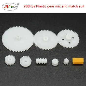 200pcs/set Mixt de plastic cu Motor de viteze de transmisie de 0,5 mor DIY realizate manual jucărie accesorii