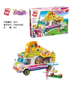 2013 414P Pizza Mașină de Constructor Model de Kit de Blocuri Compatibil Cărămizi LEGO Jucarii pentru Fete Baieti Copii Modelare