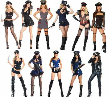 2016 costume femei Rochie de Poliție Pos Polițist de Trafic Rochii de Lenjerie Sexy de Mari dimensiuni Cosplay Uniformă Halloween Cosplay Costum