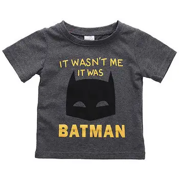 2016 Nou-născuți Haine pentru Copii 0-24M pentru Sugari, Copii Băieți Fete 2 BUC de Vara cu Maneci Scurte T-Shirt de Sus și Pantaloni Batman Haine Copii Set