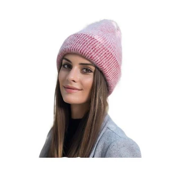 2017 Noua Pălărie de Iarnă pentru Femei Iepure Cașmir Căciuli Tricotate Cald Gros Vogue Doamnelor Lână de Angora Pălărie de sex Feminin Beanie Palarie