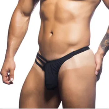 2018 Barbati Sexy Translucid Personal Slip Bikini tanga Thong Sportivi Tanga Cureaua Gay Bărbați Lenjerie de corp pantaloni Scurți Exotice T-spate