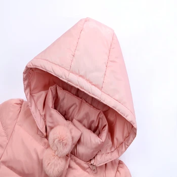 2018 Cald Iarna Rață Jos Jacheta Groasa de Copil Fata de Copii Hoody Timp Îmbrăcăminte exterioară Parka & Palton Pentru Fete 100-160 cm