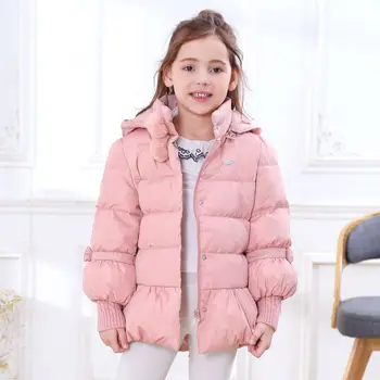 2018 Cald Iarna Rață Jos Jacheta Groasa de Copil Fata de Copii Hoody Timp Îmbrăcăminte exterioară Parka & Palton Pentru Fete 100-160 cm