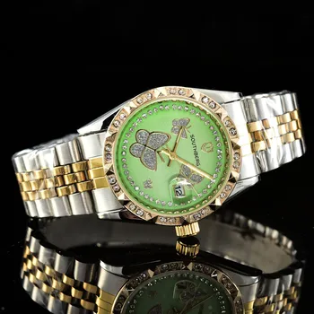2018 Ceas de Aur Femei de Lux de Brand Nou de la Geneva Doamnelor Cuarț Ceas de Cadouri Pentru Fete Full Inox Stras ceasuri de mână