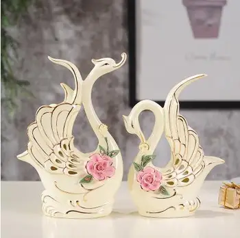 2018 Creative ceramice swan meserii, acasa, living modern, TV cabinet decoratiuni, cadouri de nunta