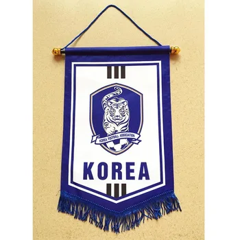 2018 Cupa Mondială de Fotbal din Coreea de Sud Naționale de Fotbal 36cm*23cm Dimensiuni Fețe Duble decoratiuni de Craciun Agățat Steagul Banner