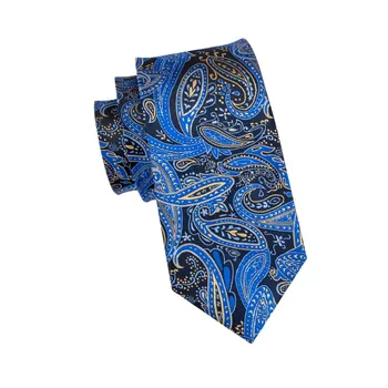 2018 Moda Barbati Cravată Mare 160cm Mult Moda Blue Paisley Cravate de Mătase pentru Bărbați cele Mai Populare Batista Butoni Stabilit Legături GP-008
