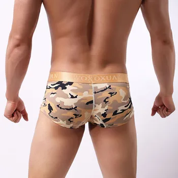 2018 Moda Camuflaj Imprimare Barbati Casual Penis Mare Husă Boxeri pantaloni Scurți Gay de sex Masculin Lenjerie de Chiloti Marimea S M L XL