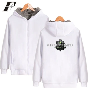 2018 Monster Hunter bumbac gros cu fermoar supradimensionat hanorac cu glugă bărbați femei jacheta de iarna haina de streetwear moletom masculino