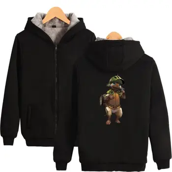 2018 Monster Hunter bumbac gros cu fermoar supradimensionat hanorac cu glugă bărbați femei jacheta de iarna haina de streetwear moletom masculino