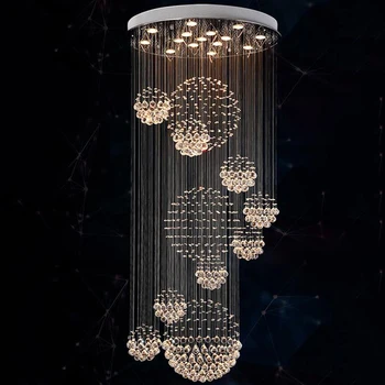 2018 noi, moderne 13PCS luciu de cristal design candelabru mare lustru de cristal lumini D80*H300cm garanta