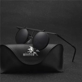 2018 Noi Oglindă Pilot Polarizat ochelari de Soare Barbati Obiectiv Viziune de Noapte Ochelari de Soare Flip Up Pe ochelari de soare în aer liber Ochelari Cu cutie NX