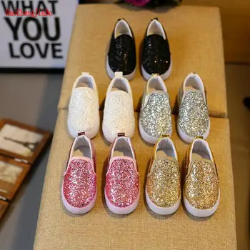 2018 Nou Primavara-Vara Fete Printesa Bling Pantofi pentru Copii Pantofi Casual LED-uri Copii Moale, Stralucitor Pantofi Fete Stralucitoare Moda 5 culori