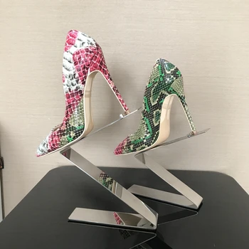 2018 Primăvară Pantofi de Brand Femeie Tocuri inalte Femei Lady Pompe Toc Înalt Pantofi Doamnelor Pantofi Snake Tipărite bej jos 8 10 12 cm