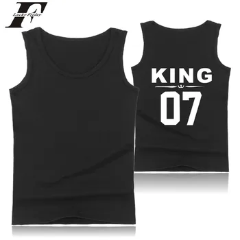 2018 Regele&regina fitness-culturism rezervor de top pentru bărbați pentru femei de Vară fără Mâneci tricou Cupluri Topuri Rezervor Topuri Plus Dimensiune vesta