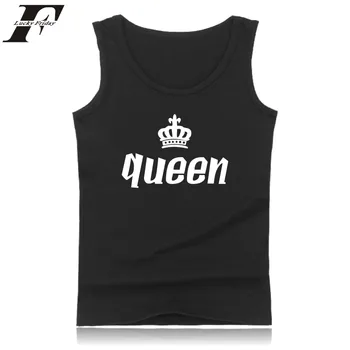 2018 Regele&regina fitness-culturism rezervor de top pentru bărbați pentru femei de Vară fără Mâneci tricou Cupluri Topuri Rezervor Topuri Plus Dimensiune vesta