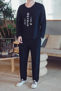 2018 toamna noul stil Chinezesc retro personalitate broderie de agrement cu mâneci lungi pentru bărbați costum marime mare trend