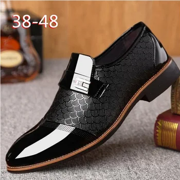 2019 Barbati pantofi eleganți oameni de afaceri oxfords frumos sociale de nunta pentru bărbați pantofi rochie zapatos hombre vestir dimensiuni mari 38-48 A3-76