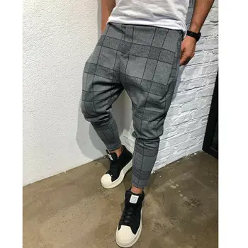 2019 Barbati Slim Fit Urban Picior Drept Pantaloni Casual Creion Jogger Cargo Pantaloni pentru Primavara Toamna
