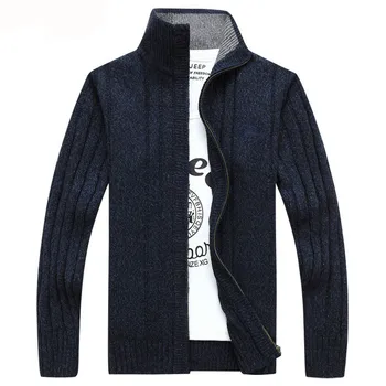 2019 Brand de Moda de Îmbrăcăminte Uza de Tricotat Sweter Hombre Pulover Barbati Toamna Iarna Lână Groasă de sex Masculin Cardigan M-3XL