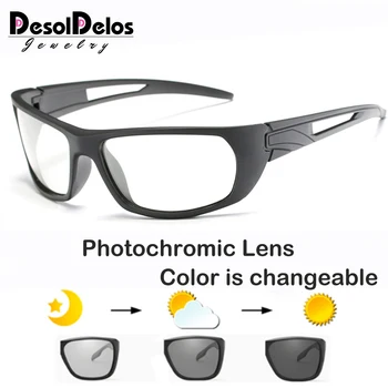 2019 Brand Fotocromatică Bărbați ochelari de Soare Polarizat Cameleon Decolorarea ochelari de Soare pentru barbati moda fără ramă pătrată ochelari de soare