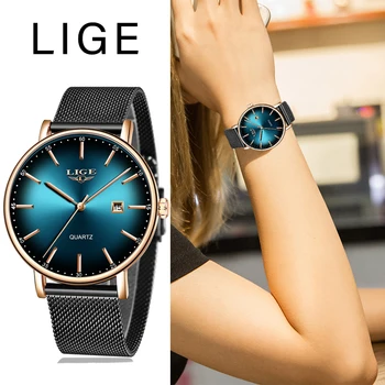 2019 Ceas Femei Moda Simplu LIGE Brand de Top Cuarț Ceas de Lux Creative Impermeabil Data Casual Doamnelor ceasuri Relogio Feminino