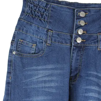 2019 Cele Mai Noi Hot De Înaltă Calitate Ridicata Femeie Denim Pantaloni De Creion Brand De Top Stretch Blugi Talie Mare Pantaloni Femei Blugi Talie Mare