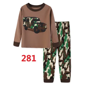 2019 Copii Seturi de îmbrăcăminte maneca Lunga baieti pijamale, costume de Fată costum Set set de pijamale de bumbac Dinozaur Drăguț tricouri+pantaloni