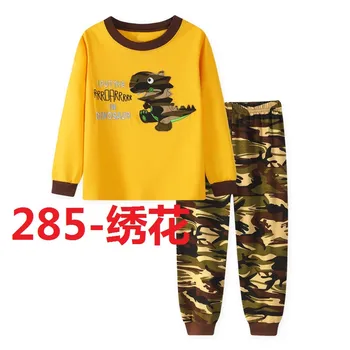 2019 Copii Seturi de îmbrăcăminte maneca Lunga baieti pijamale, costume de Fată costum Set set de pijamale de bumbac Dinozaur Drăguț tricouri+pantaloni