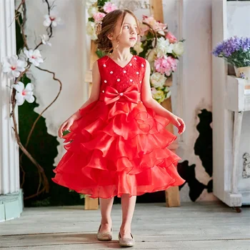 2019 Fata Rochie de Flori Prințesă Tutu Rochii de Mireasa pentru Fete Elegante Copii, Uzura de Partid Ceremoniile de Ziua de nastere de Botez Rochie Tort