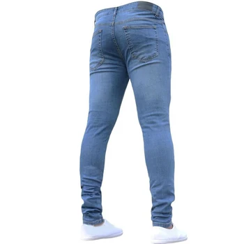2019 Fierbinte Mens Blugi Skinny Super Skinny Jeans Bărbați Non Rupt Stretch Pantaloni Din Denim Elastic Talie Mare Dimensiune Europeană Pantaloni Lungi