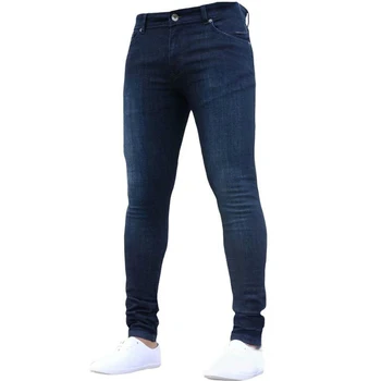 2019 Fierbinte Mens Blugi Skinny Super Skinny Jeans Bărbați Non Rupt Stretch Pantaloni Din Denim Elastic Talie Mare Dimensiune Europeană Pantaloni Lungi