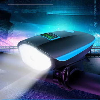 2019 Impermeabil Biciclete Lumina de Încărcare USB de Biciclete Față de Lumină Lanterna Ghidon Bicicleta Cap de Lumina w/ Baterie Ecran LCD