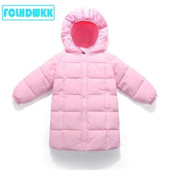 2019 Jachete de Iarnă pentru Copii Haină Lungă, Jachete de Iarnă Pentru Copii Fete de moda Fete Hanorac Baiat Haine Calde pentru Copii Fete Jachete 2-8Y
