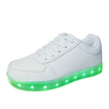 2019 Luminos neon Led Pantofi adulți Femei pantofi Plat Stralucitoare de Încărcare USB Lumina chaussure lumineuse coș de sex feminin Pantofi