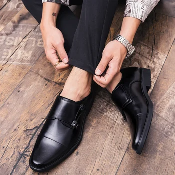 2019 Moda Formale Bărbați Pantofi De Înaltă Calitate, Respirabil Piele Oameni De Afaceri Pantof Rochie Pantofi Mocasini Pantofi Oxford De Dimensiuni Mari 38-48