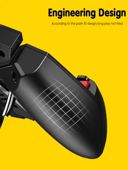 2019 Noi AK77 Șase Degetul All-in-One Mobile Controler de Joc cu Dual Fan Gratuit Foc Tasta Butonul Joystick Gamepad Radiator pentru PUBG