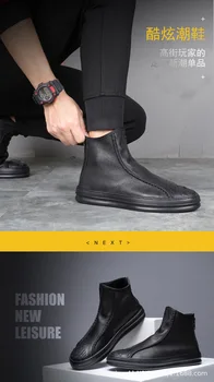 2019 Noi Din Piele Pantofi Barbati Casual Piele Naturala Mocasini Designer De Pantofi Barbati De Piele De Înaltă Calitate De Moda Zhongbang Pantofi De Sex Masculin