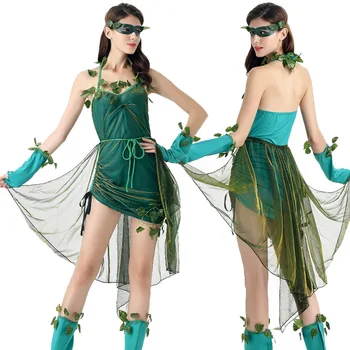 2019 Noi Femei Letale Frumusete Costum de super-Erou Poison Ivy Cosplay Rochie Fancy Tinuta