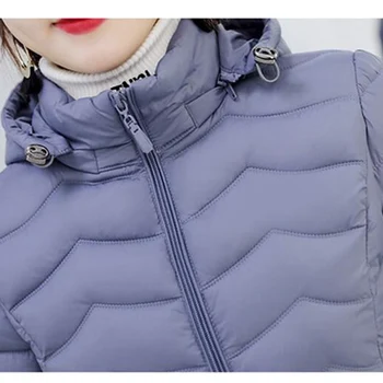 2019 Noi femeile bumbac căptușit jacheta de iarna parka plus dimensiune hanorac cu uza de sex feminin Subțire în jos jacheta de bumbac casual, haine calde 2907