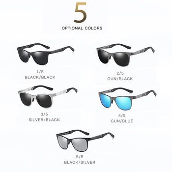 2019 NOI Polarizate Aluminiu magneziu ochelari de Soare Barbati Nou-Moda pentru a Proteja Ochii de soare Ochelari de Soare Unisex ochelari de conducere oculos gafas