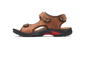 2019 Nou confortabil pentru bărbați sandale de vara barbati sandale din piele de înaltă calitate, pantofi de plaja barbati casual pantofi sandale lucrate manual pentru bărbați
