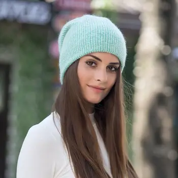 2019 nou de Înaltă Calitate, Pălării de Iarnă Pentru Femei Cașmir Căciuli Ladise Tricotate din Lână Chelioși Capac Angora Pompom Gorros