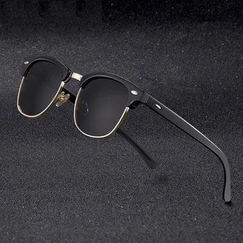 2019 Noua Moda Semi fără ramă Polarizat ochelari de Soare Barbati Femei de Brand Designer de Jumătate Cadru Ochelari de Soare Clasic Oculos De Sol UV400
