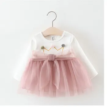 2019 pentru Sugari Baby Girl haine cu maneci lungi plasă TUTU rochie de printesa pentru copil nou-născut haine fete de 1 an ziua de rochii rochie
