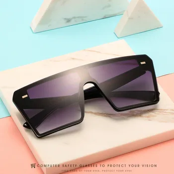 2019 Pătrat Supradimensionat ochelari de Soare Femei Top Plat Gafas Nuante Pentru Femei ochelari de Soare okulary Nou de Lux ochelari de Soare UV400
