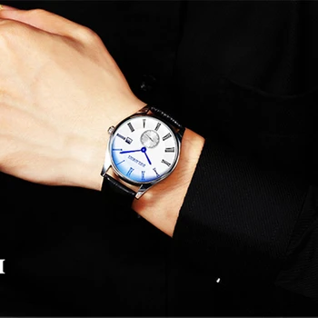 2019 relogio masculino ceasuri barbati Moda Sport din Oțel Inoxidabil Caz din Piele Trupa Cuarț Ceas de mână de Afaceri reloj hombre
