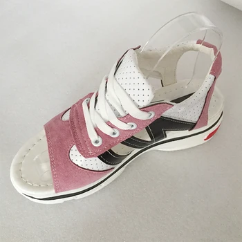 2019 Sandale cu Platforma Femei de Vară Sport Casual, Sandale Pantofi Respirabil Doamnelor Platforma Adidași Pene Femei femme