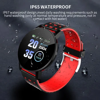 2020 119 plus Ceas Inteligent Tensiunii Arteriale Rotund Bluetooth Smartwatch Femeile Omul Ceas rezistent la apa Sports Tracker Android Ios 119p